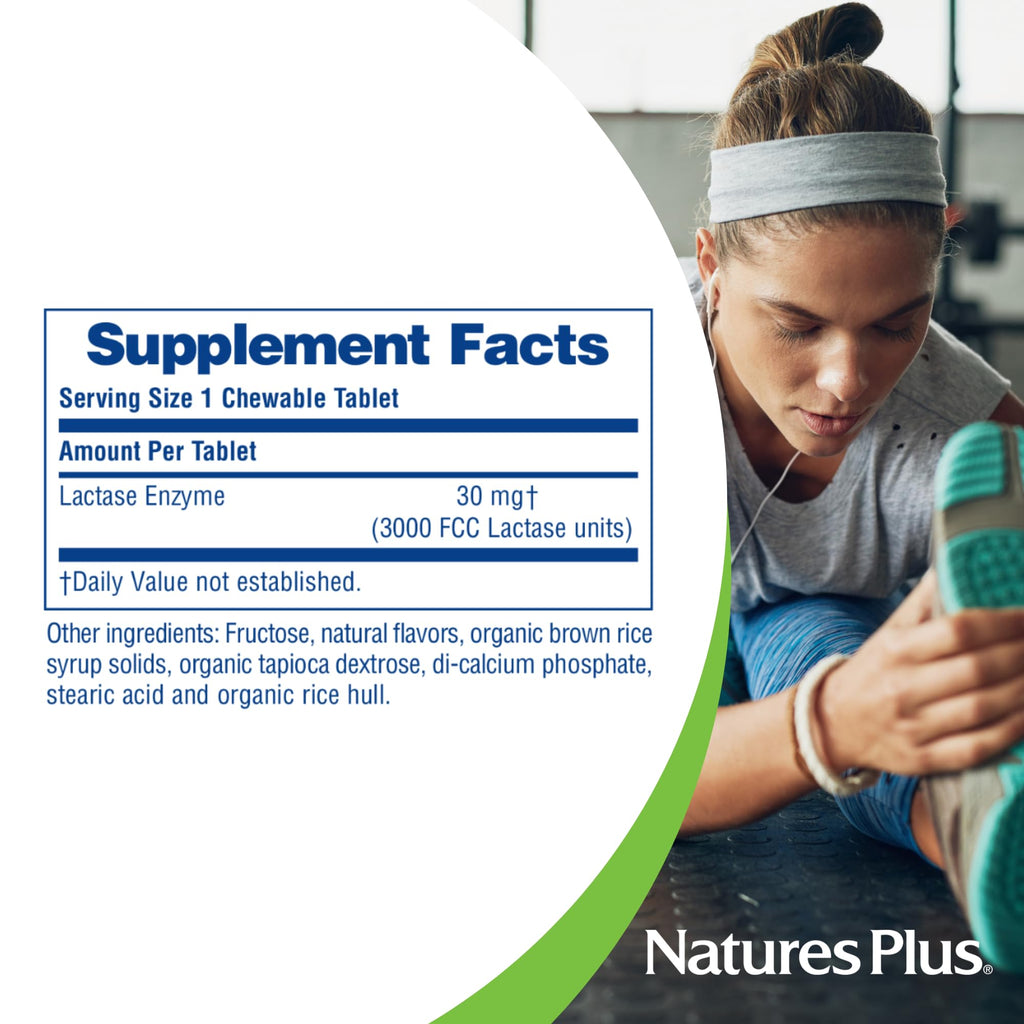 Natural Lactase Enzyme Chewable Tablets Z943