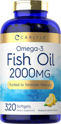 Fish Oil Omega 3 Supplements 2000mg 320 Softgels EPA & DHA E2522