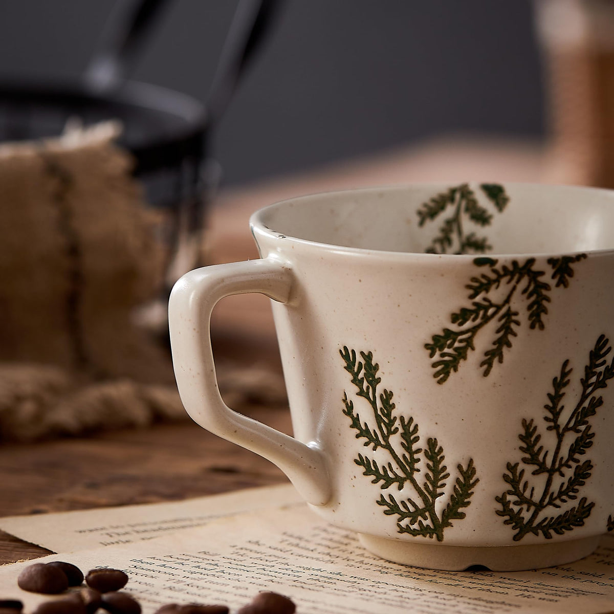 12 oz Ceramic Coffee Mug Set of 4 L8056