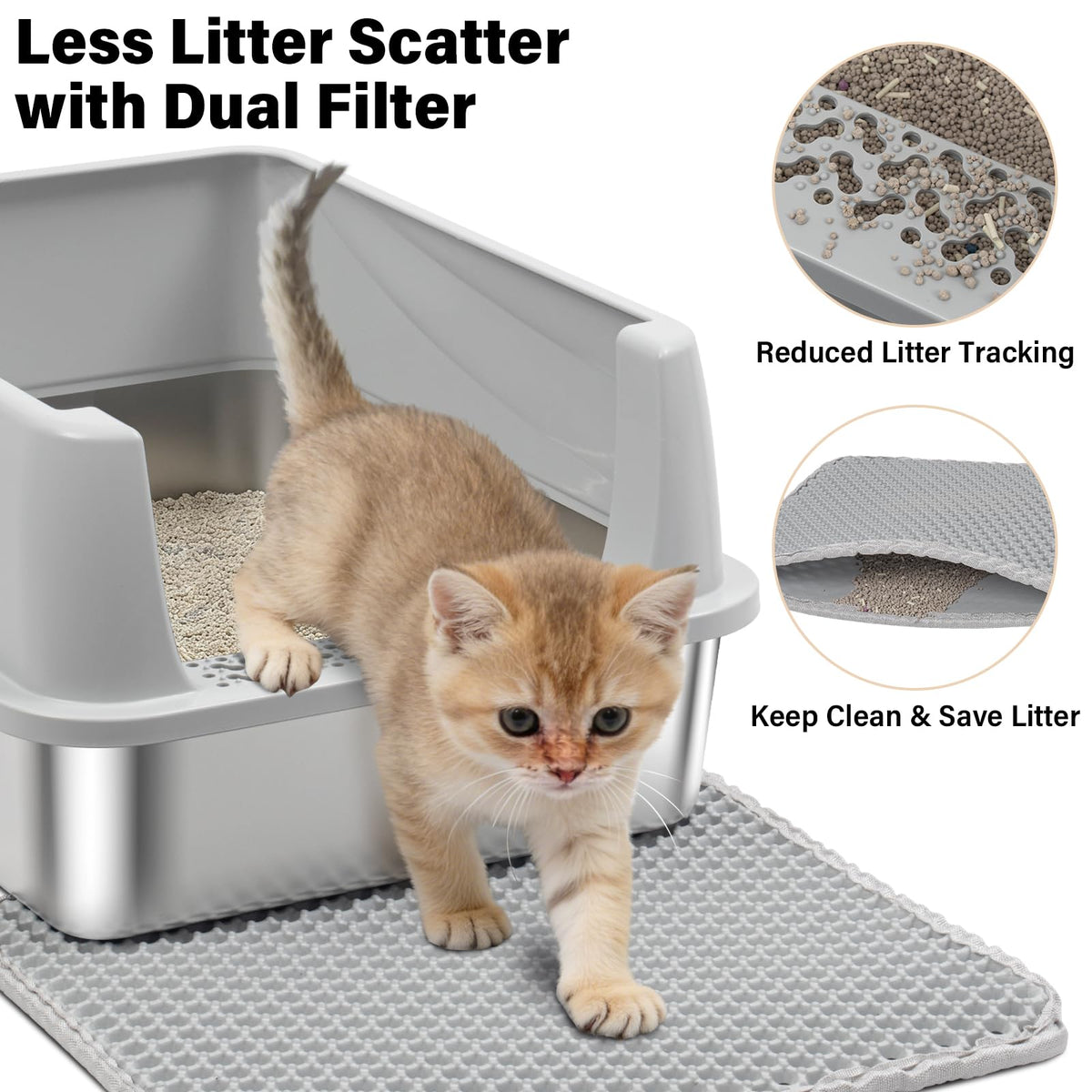 Stainless Steel Small Litter Box C939