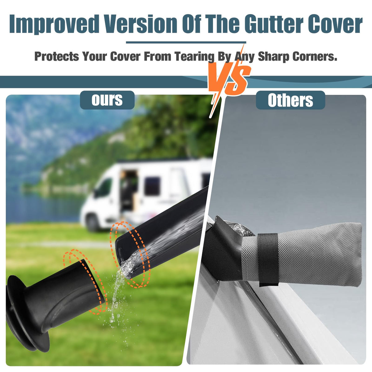 7-Layer Anti-Tear Truck Camper Cover with Gutter Cover C41123