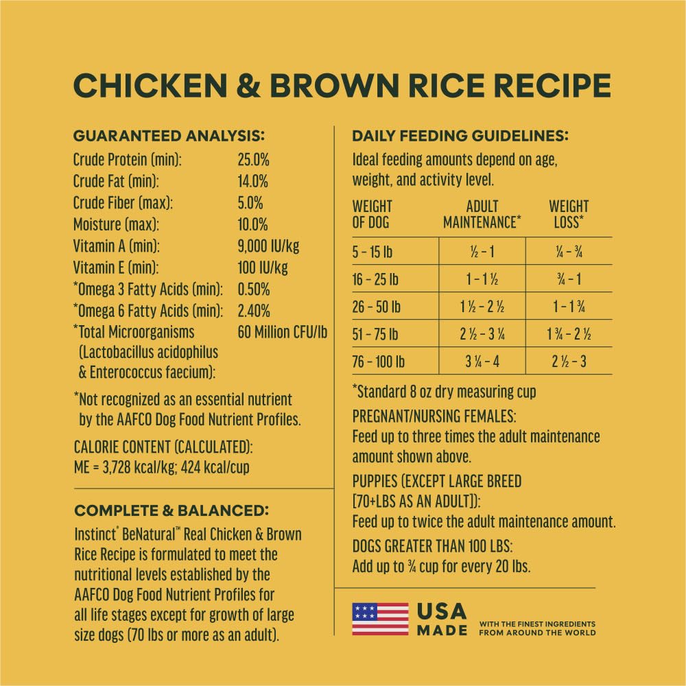 Whole Grain Chicken & Brown Rice Dry Dog Food 25 lb W293357