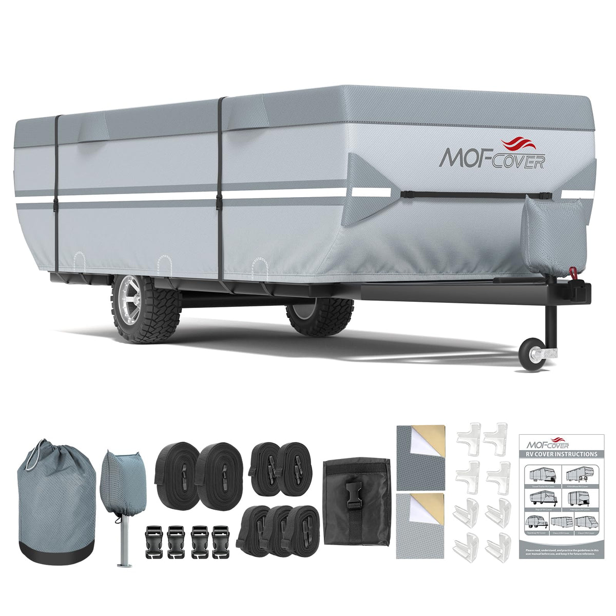 9 Layers Rip-Stop 14-16ft Pop Up Camper Cover J96130