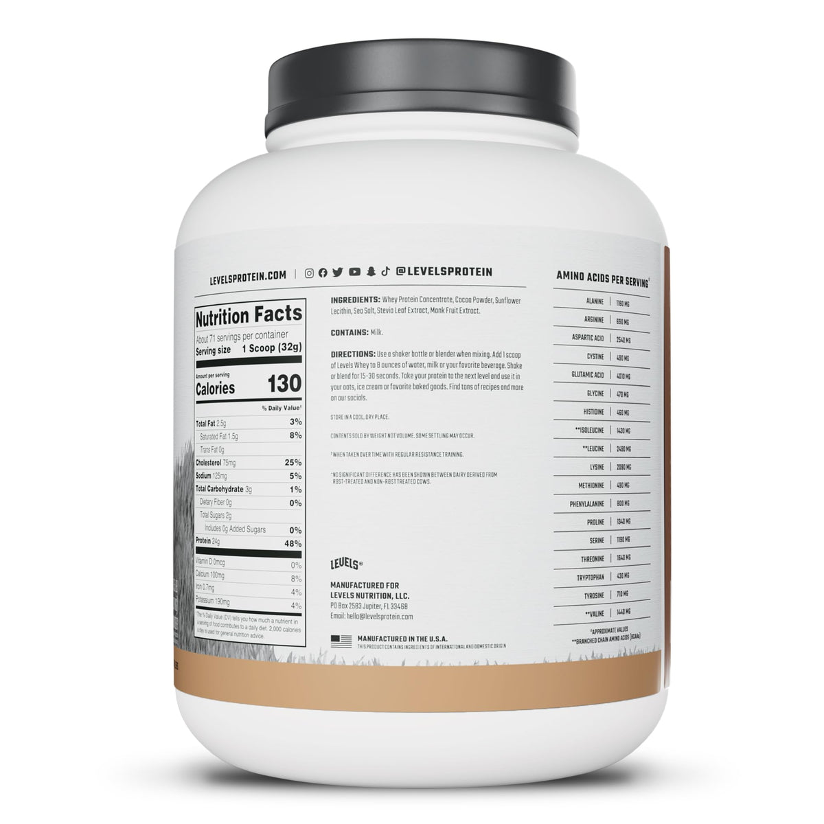 Whey Protein Powder Pure Chocolate 5LB K5857