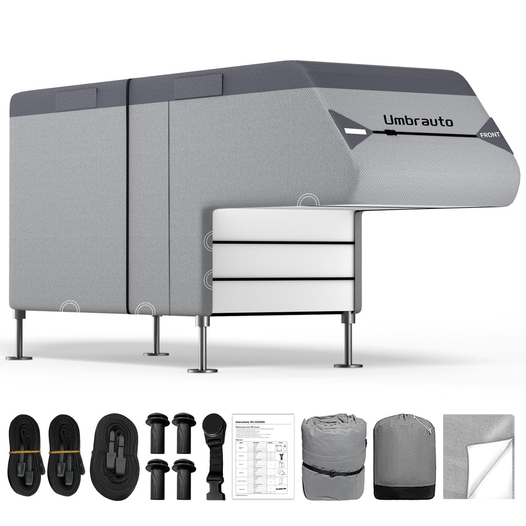 7-Layer Anti-Tear Truck Camper Cover with Gutter Cover C41123