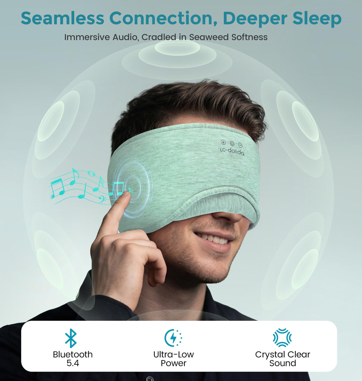 Sleep Mask Bluetooth Wireless Music Eye Mask D7018