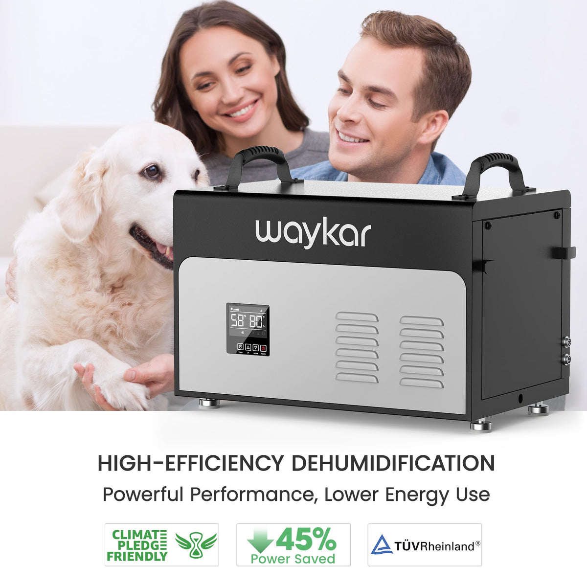 130 Pints Commercial Dehumidifier with Pump & Drain Hose D538