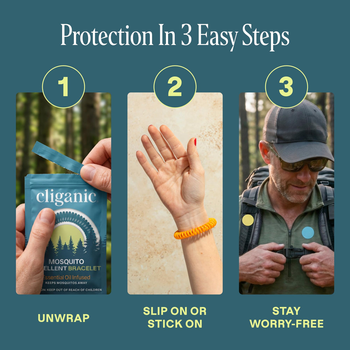 Mosquito Repellent Bracelets & Stickers, 40 Bands & 60 Patches O129