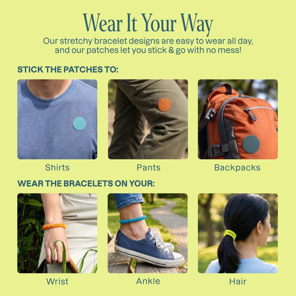 Mosquito Repellent Bracelets & Stickers, 40 Bands & 60 Patches O129