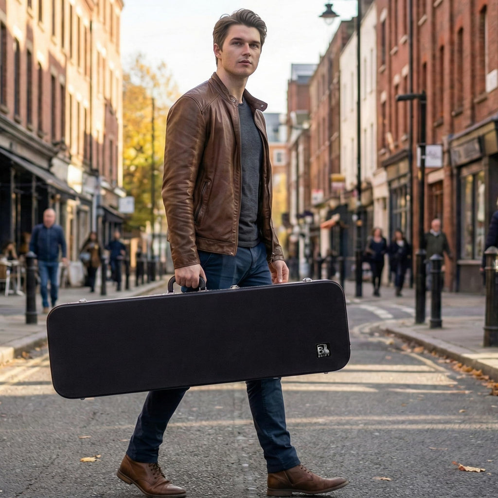 39 Inch Wooden Hard Shell Electric Guitar Case with Lock Latch X555