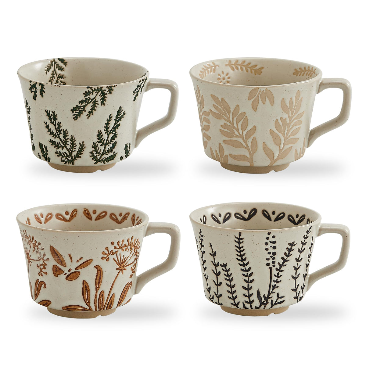 12 oz Ceramic Coffee Mug Set of 4 L8056