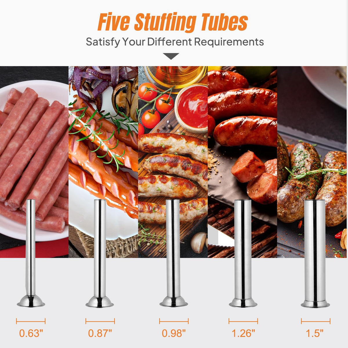 15LBS/7L Two Speed Stainless Steel Vertical Sausage Stuffer M192