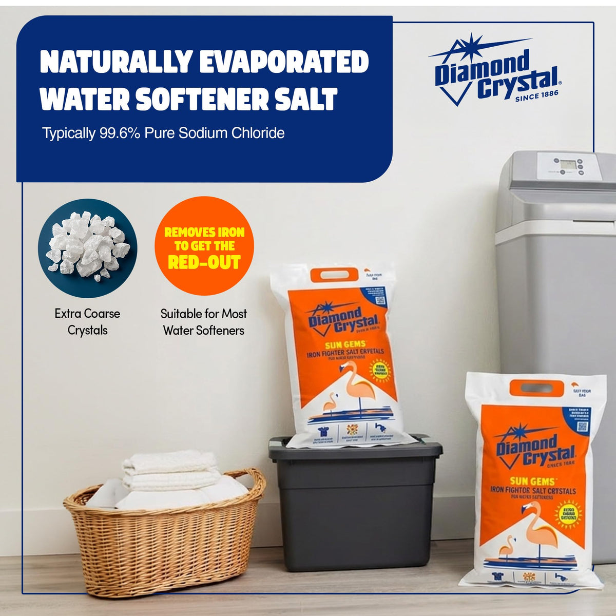 2 Pack Water Softener Salt, 40 Pounds B164095