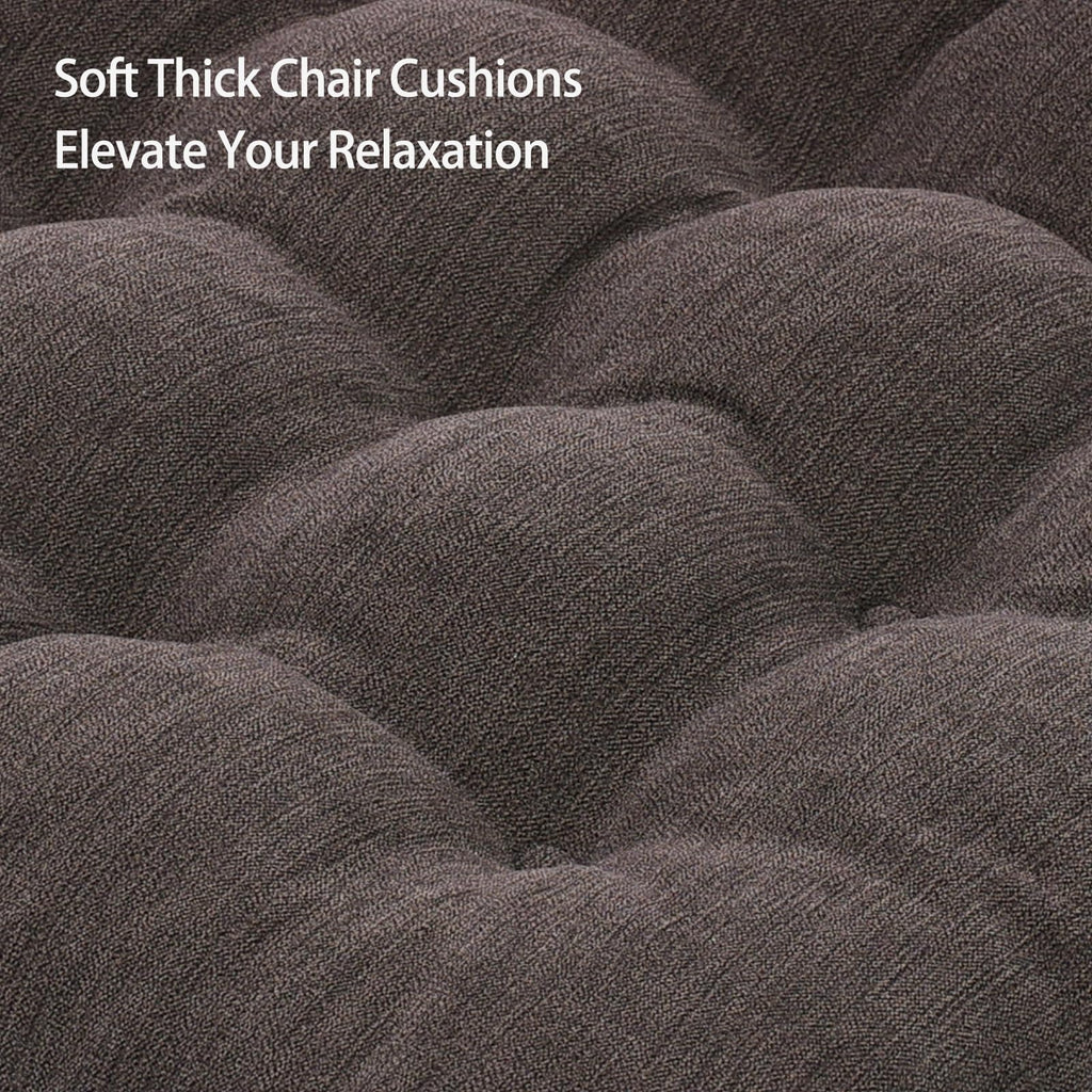 20x20x5 Inch Thick Tufted Dual Layer Chair Cushion Taupe 1P U9690