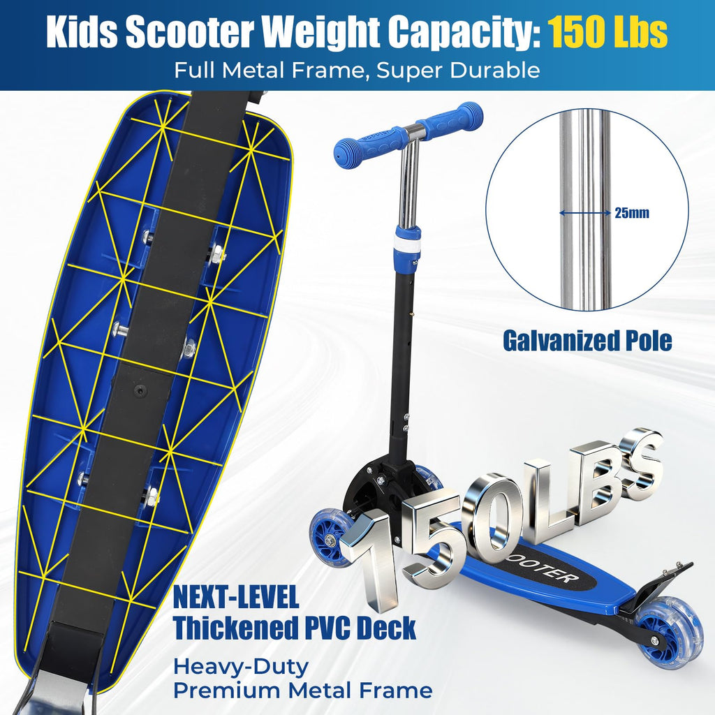 3 Wheel Kids Scooter with LED Light-Up G44926