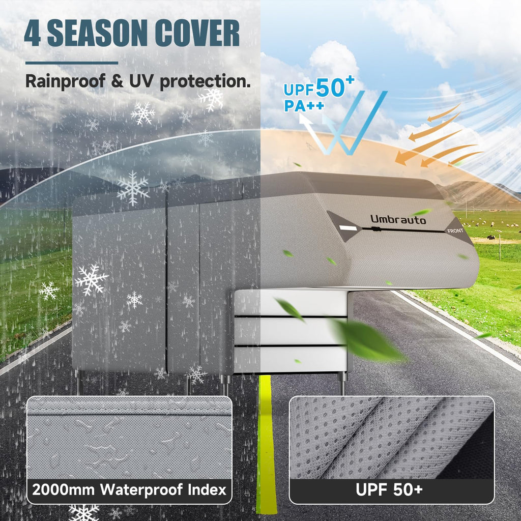 7-Layer Anti-Tear Truck Camper Cover with Gutter Cover C41123