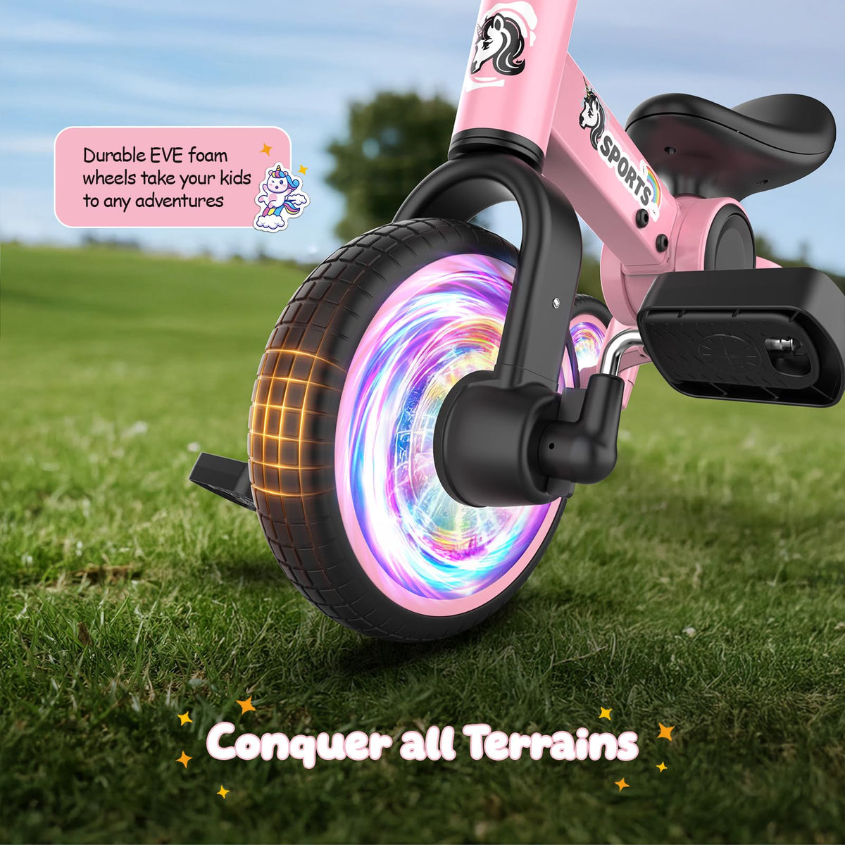 3 in 1 Toddler Balance Bike with Removable Pedals D20674