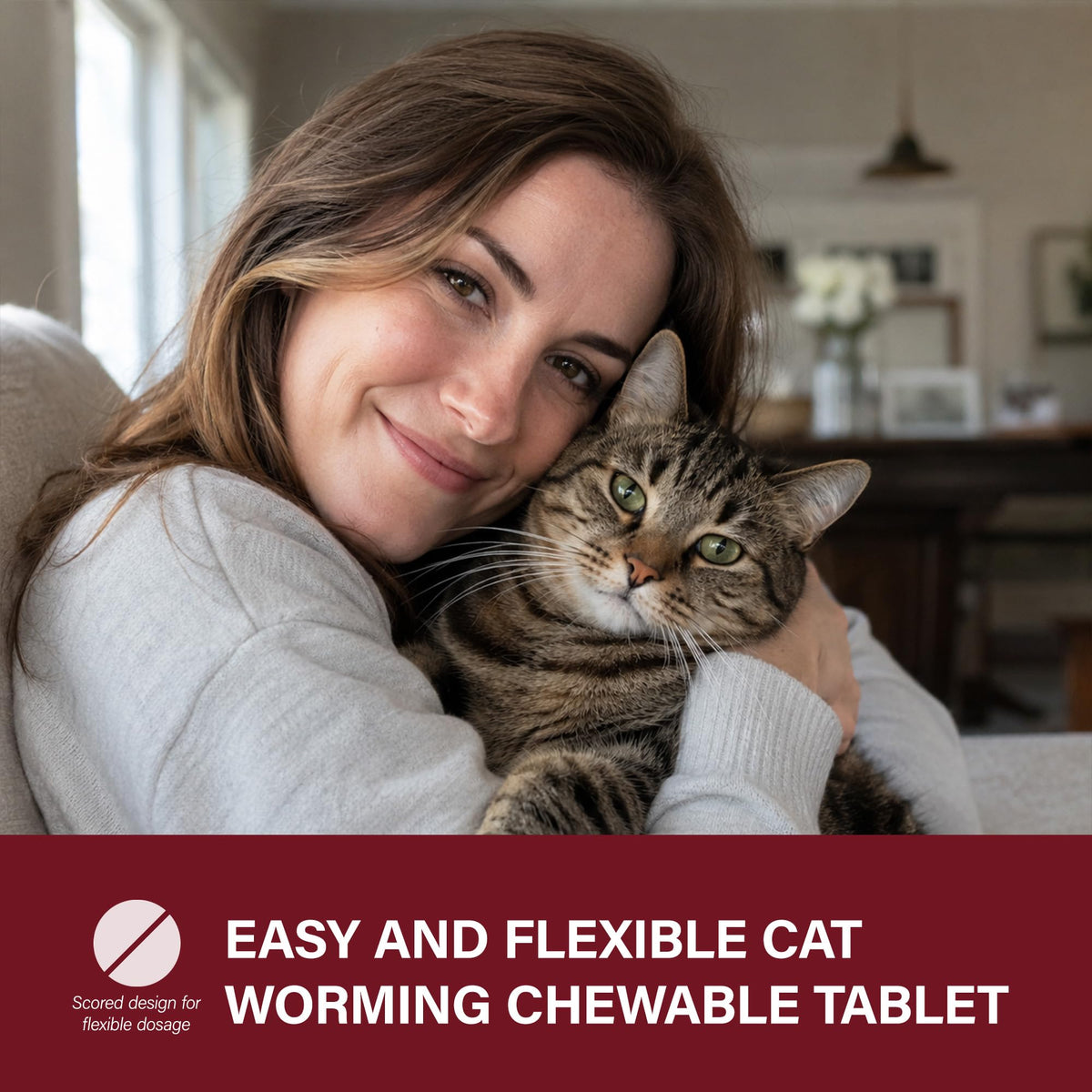 Cat Dewormer, Beef Flavor, 30 Tablets B647