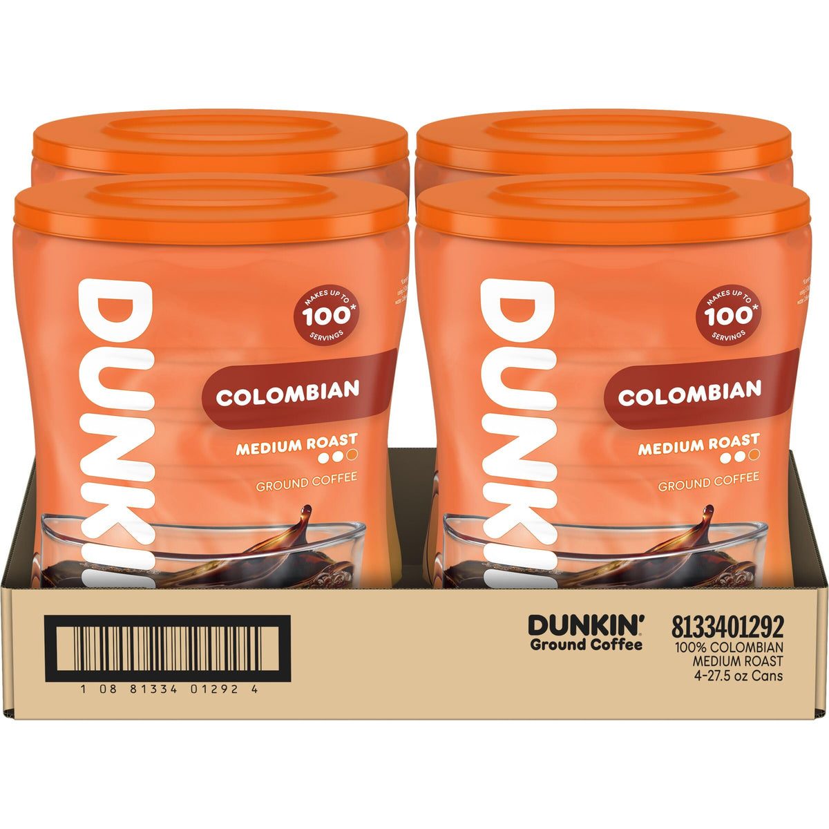 Colombian Medium Roast Ground Coffee 4 Canisters N15758