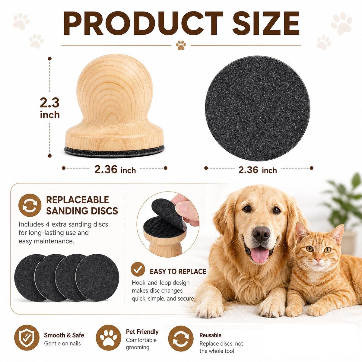 Dog Nail File with 6 Pcs Filing Disc V684113