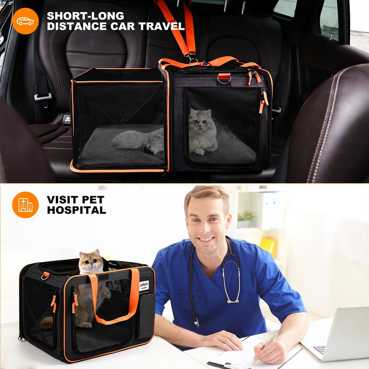 Expandable Large Cat Carrier K846
