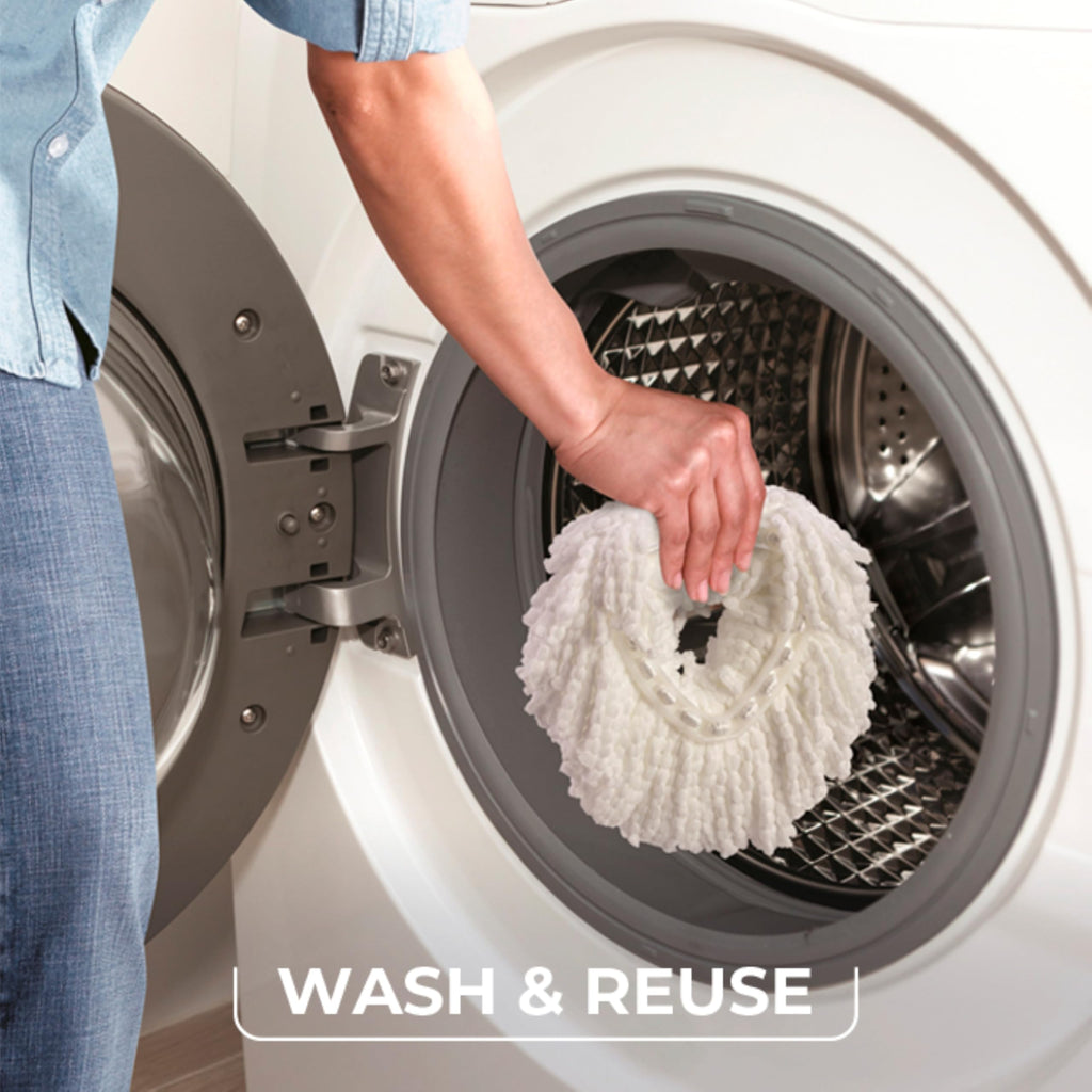 Microfiber Spin Mop & Bucket Floor Cleaning System with 2 Refills U741566