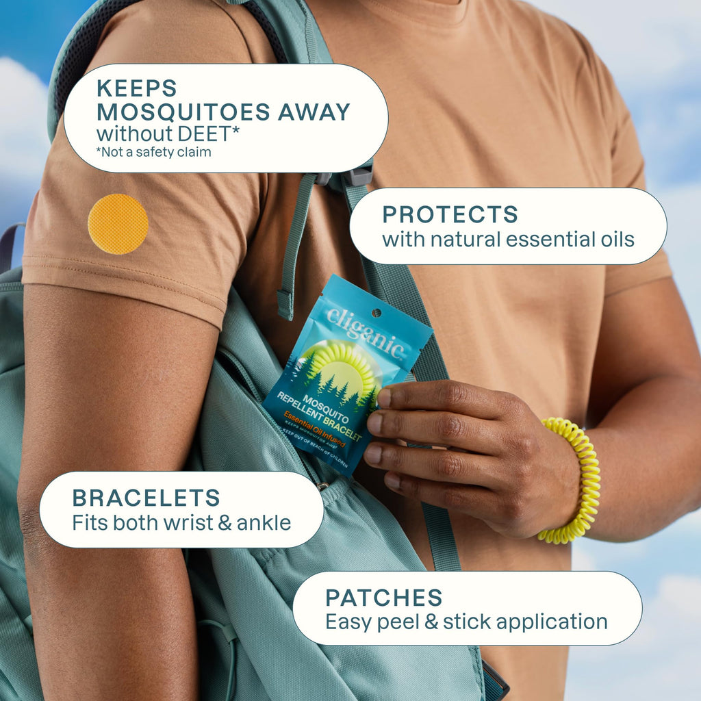 Mosquito Repellent Bracelets & Stickers, 40 Bands & 60 Patches O129