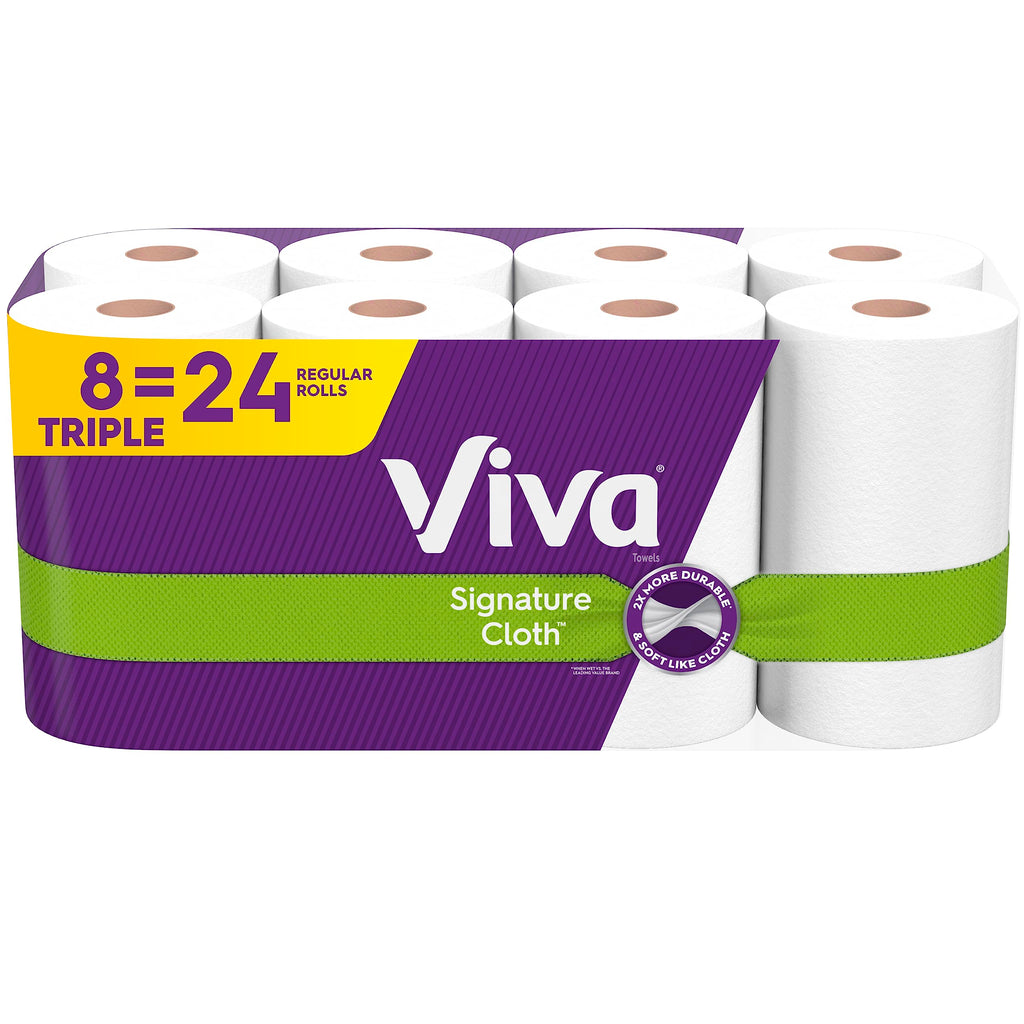 Cloth Paper Towels 8 Triple Rolls S491740