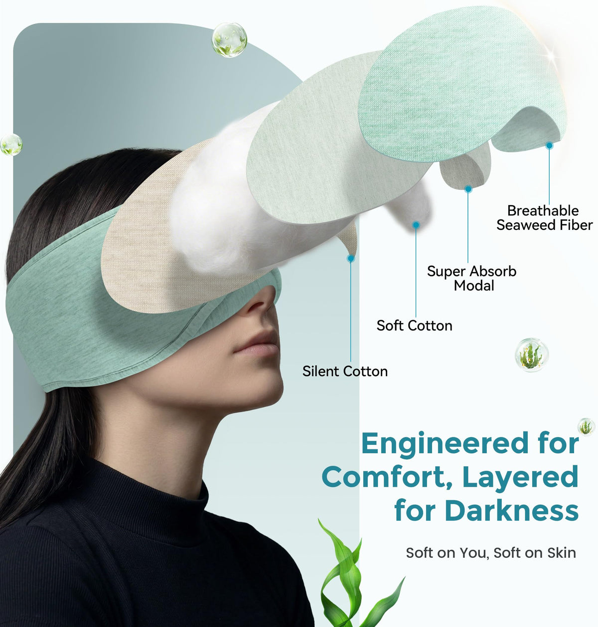 Sleep Mask Bluetooth Wireless Music Eye Mask D7018