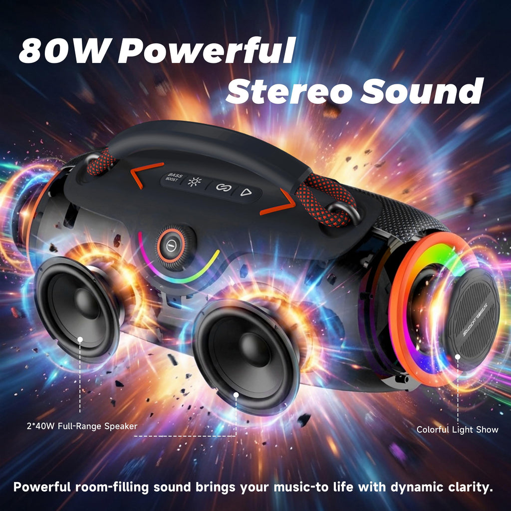 Black Portable Bluetooth Speakers U82048
