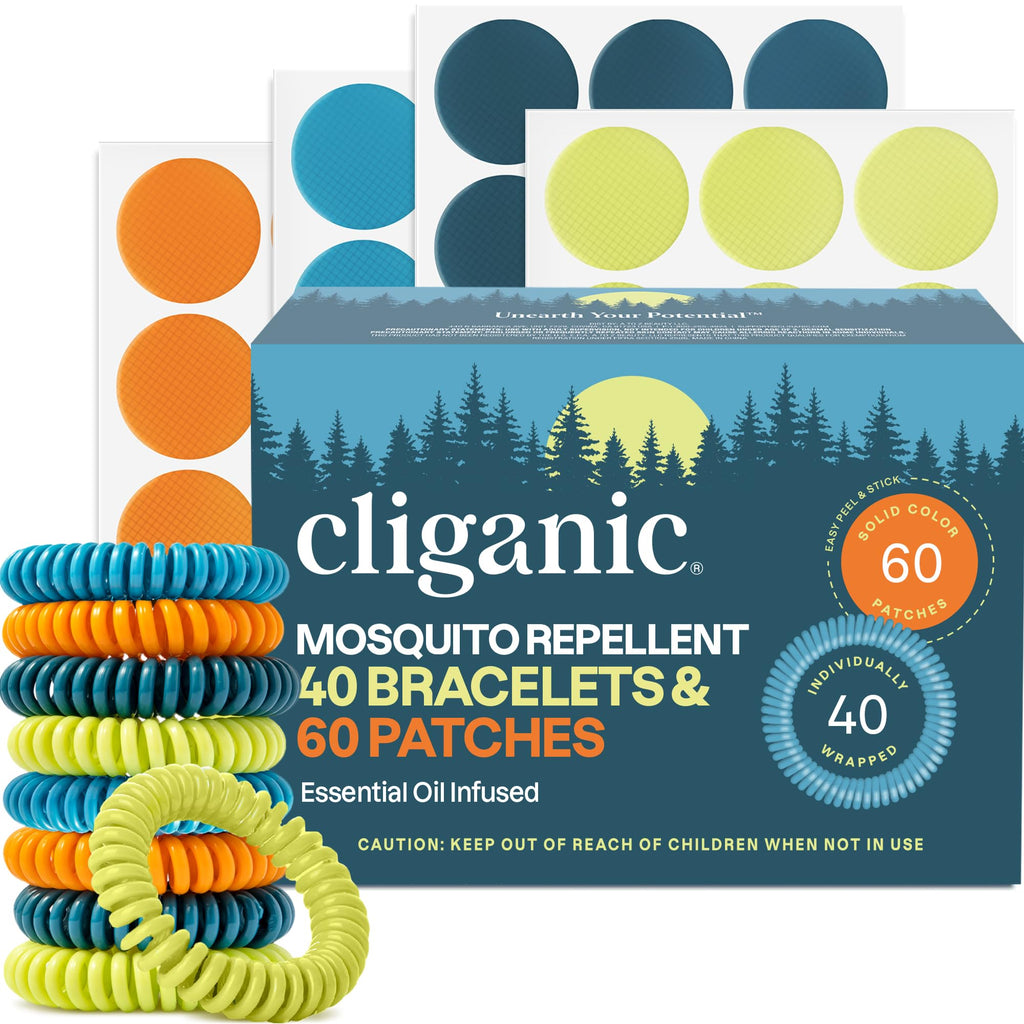 Mosquito Repellent Bracelets & Stickers, 40 Bands & 60 Patches O129