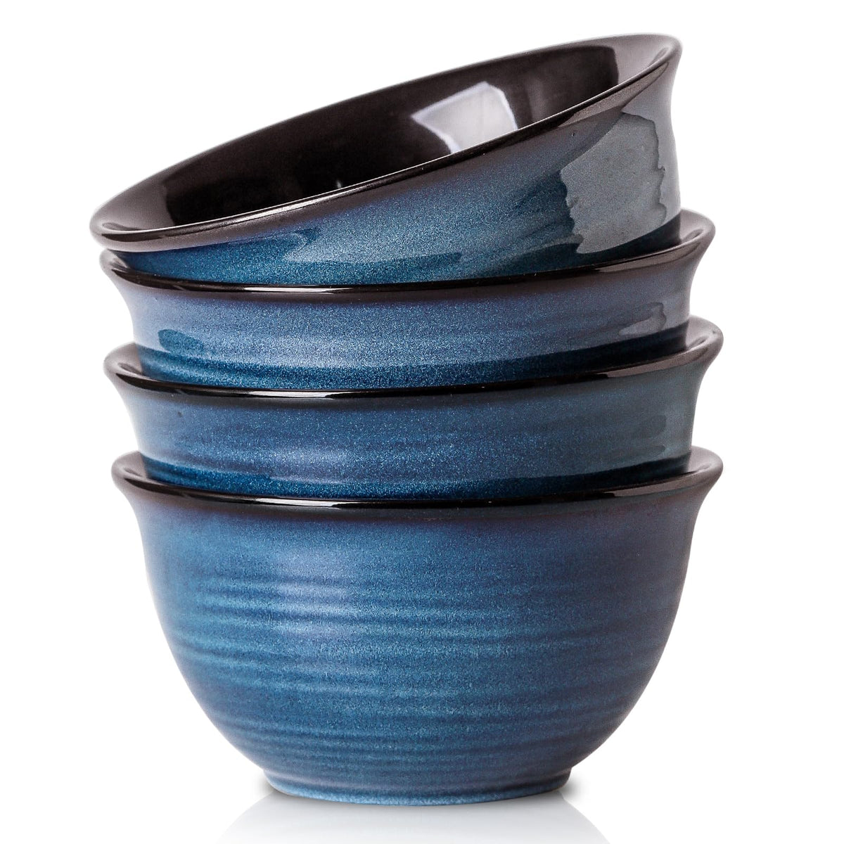 Ceramic Soup Bowls Set of 4, 40 Ounce Navy Blue Y89934