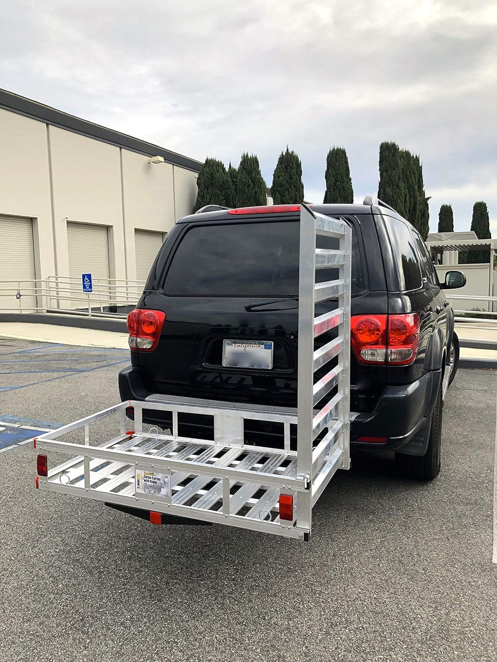 Aluminum Hitch Mount Wheelchair Carrier with 47" Ramp V2046