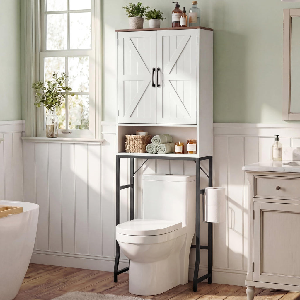 White Over The Toilet Storage Cabinet Y961668