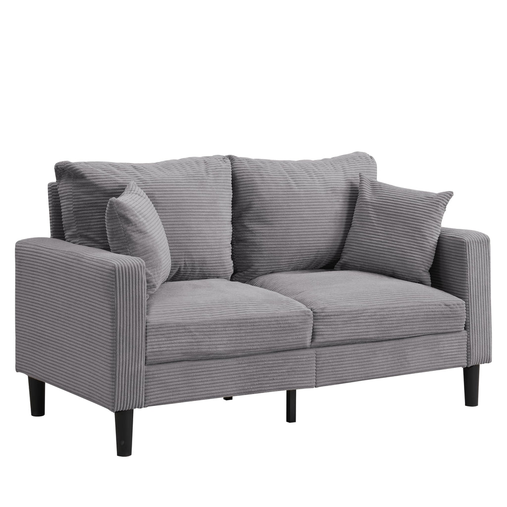 Light Gray 2-Seater Upholstered Loveseat Sofa K608936