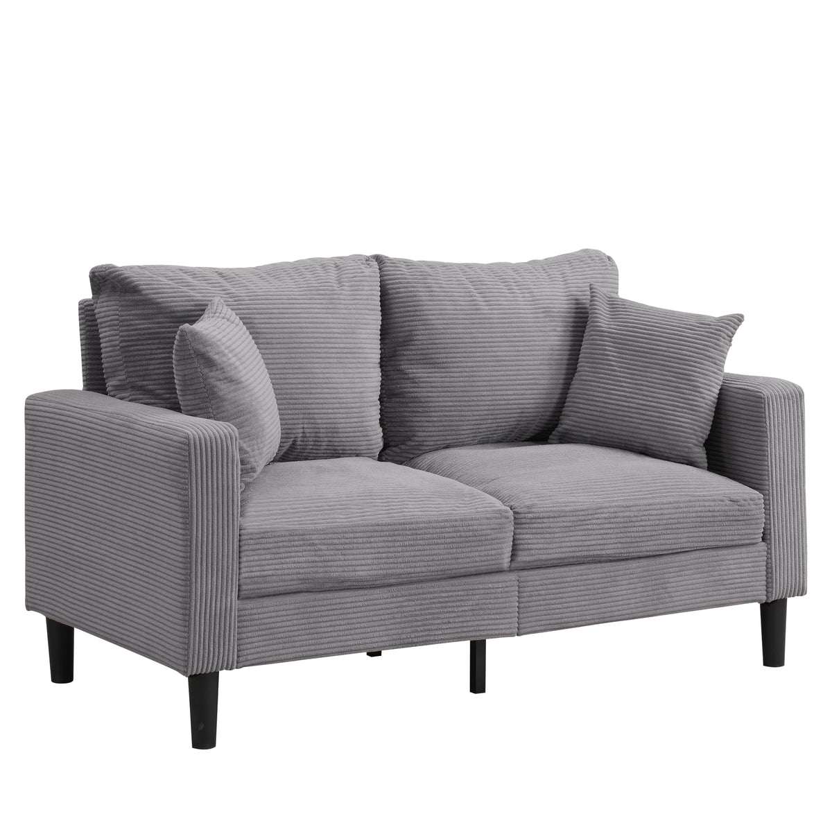 Light Gray 2-Seater Upholstered Loveseat Sofa K608936