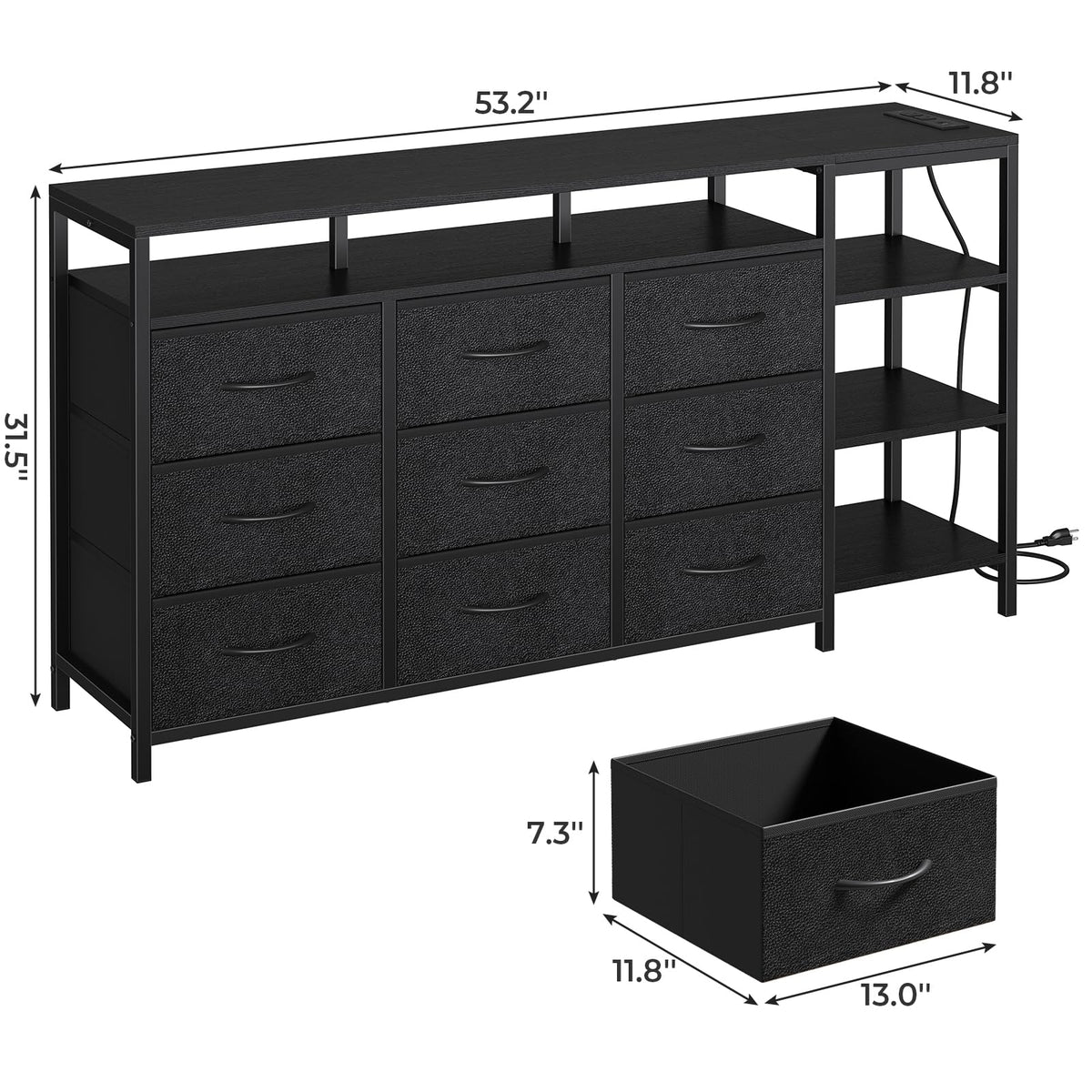 Black TV Stand E233