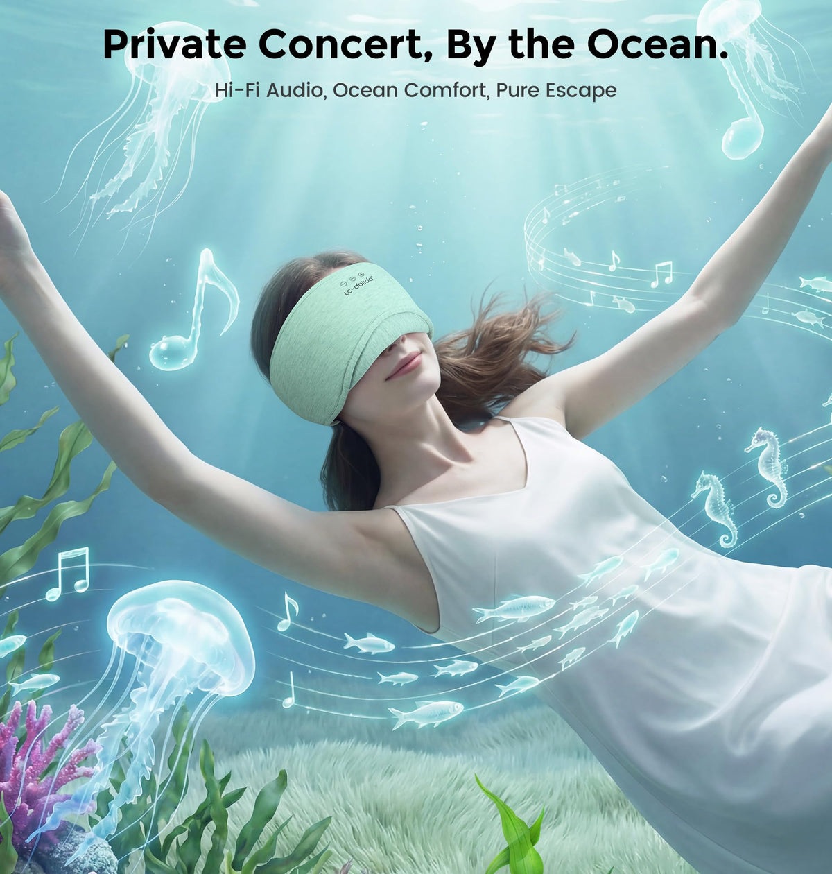 Sleep Mask Bluetooth Wireless Music Eye Mask D7018