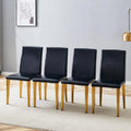 Black Gold Upholstered Dining Chairs Set of 4 Z43190