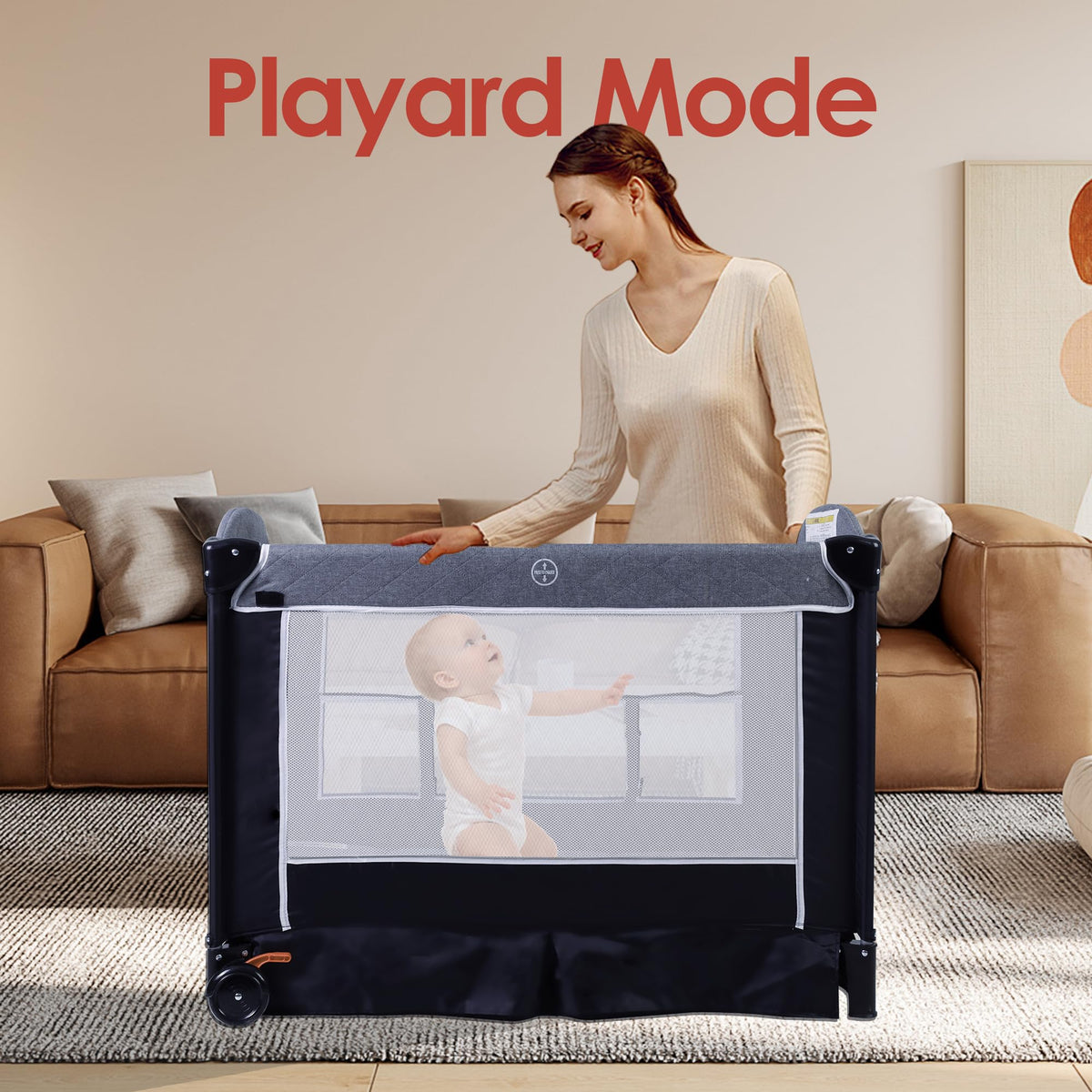 4 in 1 Portable Playard Baby Bassinet Q62628