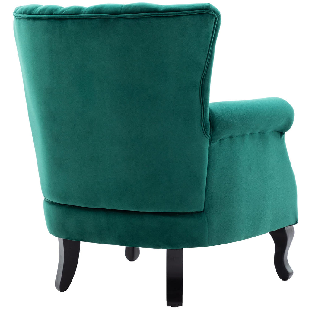 Velvet Accent Chairs Set of 2 Green J2815