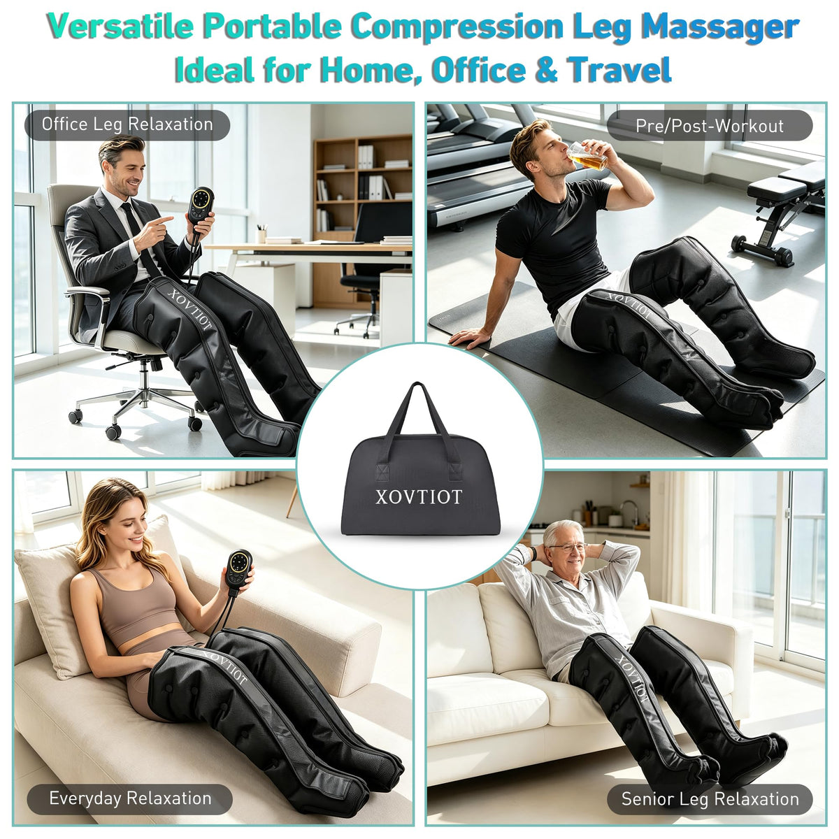 Air Compression Leg Massager with 6 Modes 3 Pressure Levels Q17712