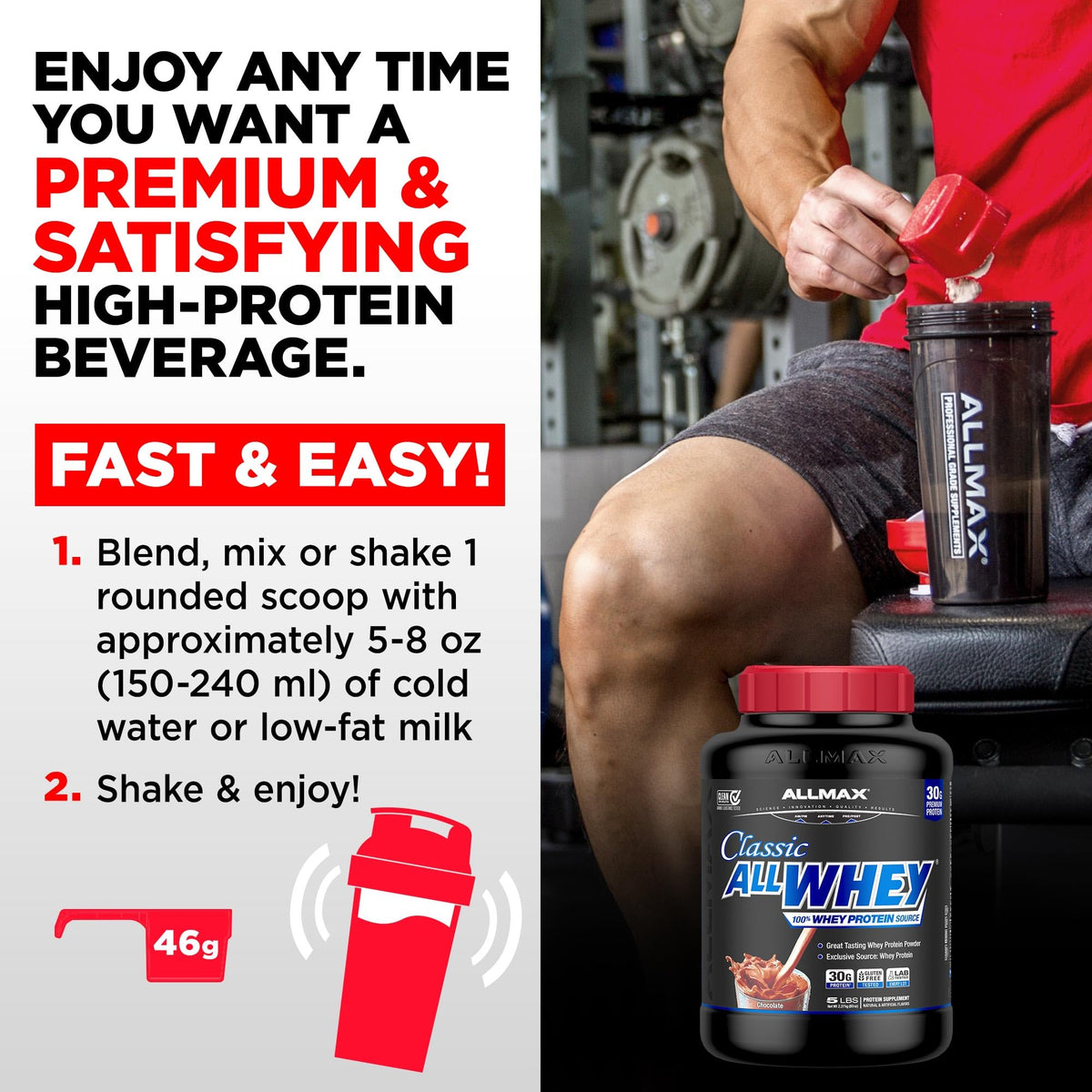 Chocolate Whey Protein Powder 5 lb X146