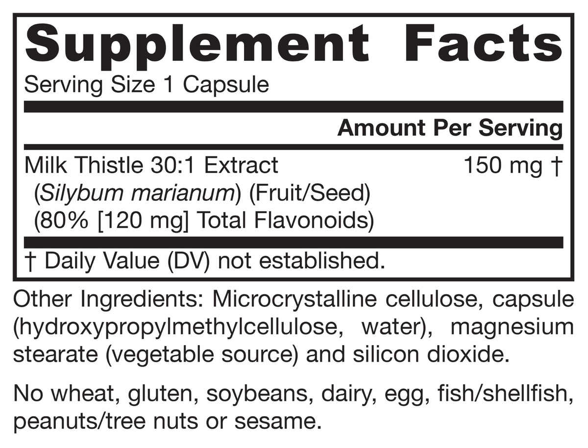 Milk Thistle 150mg 200 Capsules O898690