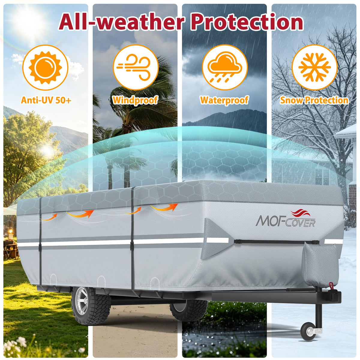 9 Layers Rip-Stop 14-16ft Pop Up Camper Cover J96130