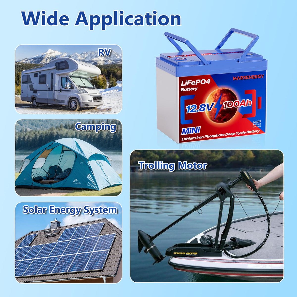12V 100Ah LiFePO4 Lithium Battery Y9017