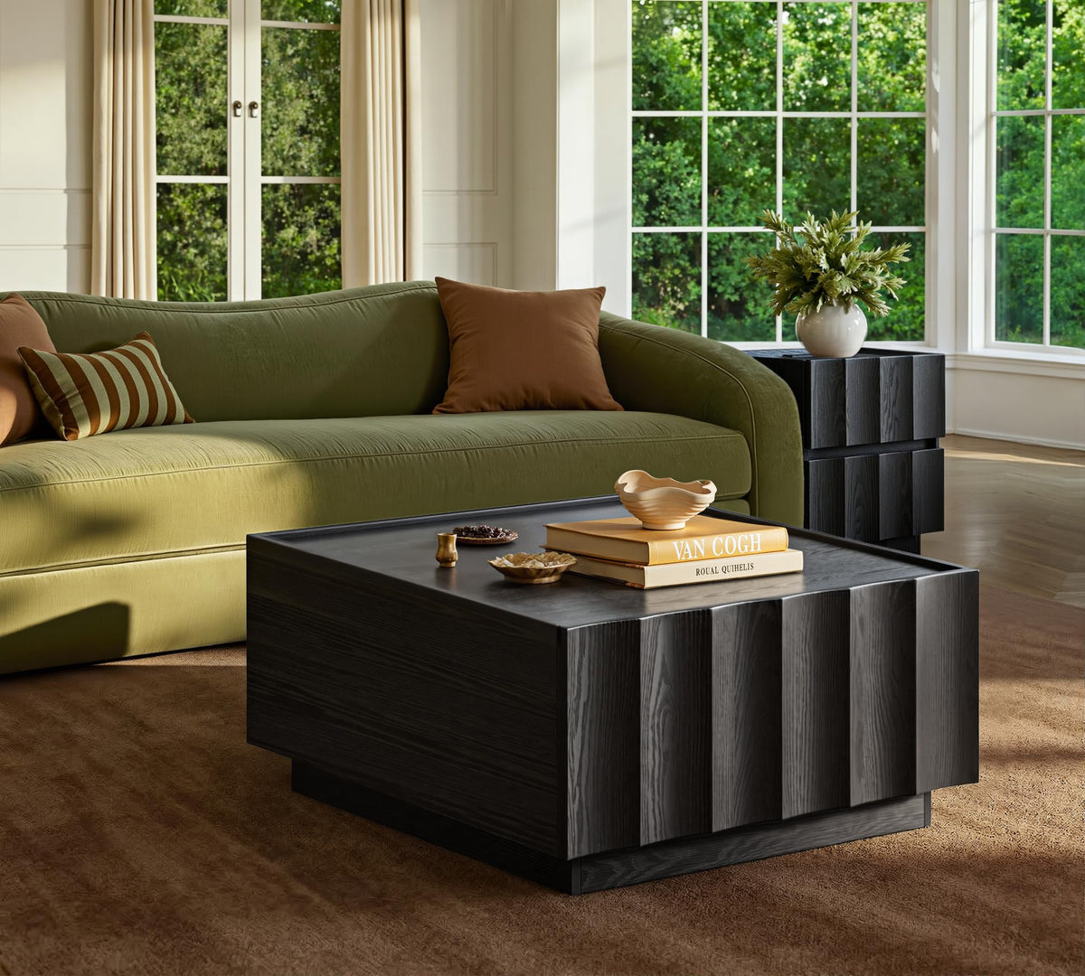 Square Coffee Table with Storage V173709