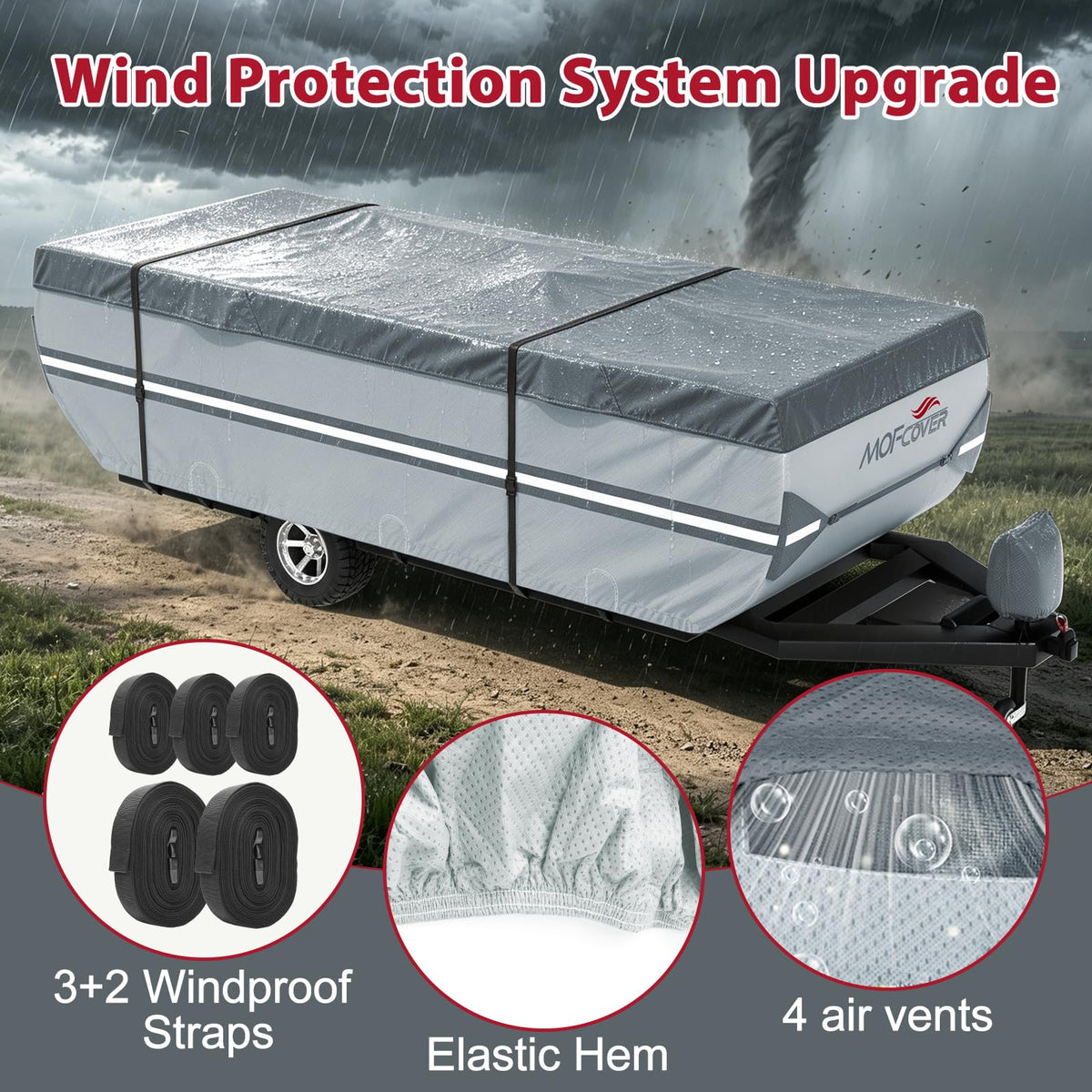 9 Layers Rip-Stop 14-16ft Pop Up Camper Cover J96130