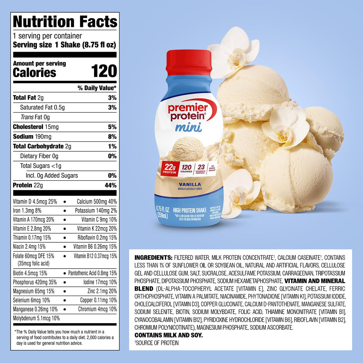 Vanilla 22g Protein Shake 12 Pack W222919
