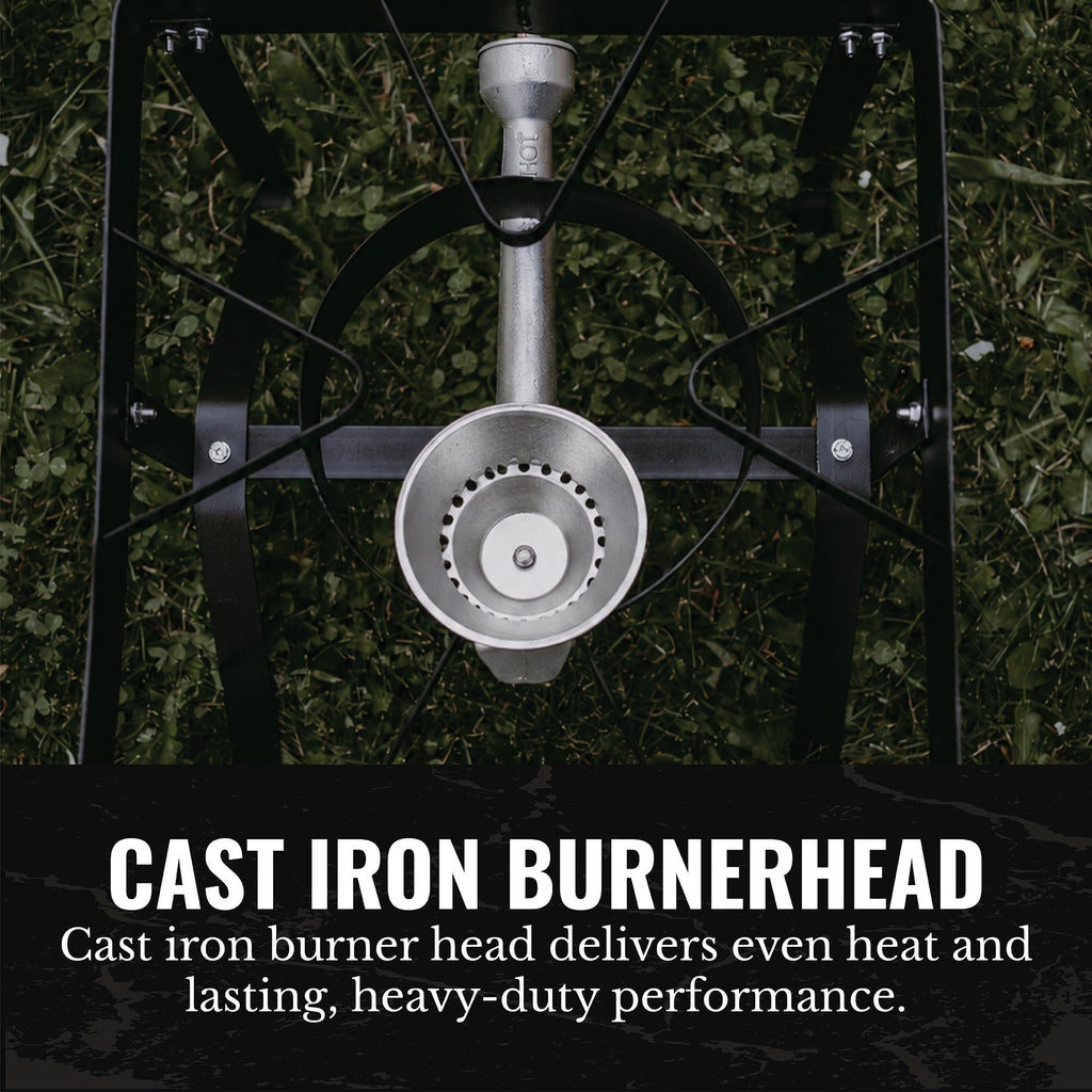 Propane High Pressure Cast-Iron Round Burner Head with Brass Fitting Orifice P367642